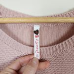 Poof! Blush Pink Cold Shoulder Sweater Women's S Cozy Preppy Coquette Ballet Photo 3