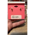 Isaac Mizrahi Issac Mizrahi Gold Circle Pleated Floral Earrings Photo 1