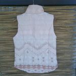 Say What? Say What? M Cowgirl Tribal Zip Front Orange Pretty Powder Pink Puff Vest Photo 3