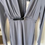 ZARA NWT  Belted Draped Mini Dress in Petrol Blue Photo 4