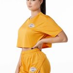 Alphalete Women’s Varsity Crop - Marigold,Size Medium Photo 2