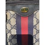 Gucci Vintage ‎ Boston Bag Blue/Navy Leather Satchel Handbag Photo 6