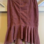 Pilcro and the Letterpress Anthropologie  Peplum Skirt Size 4 Dust‎ Rose Corduroy Photo 0