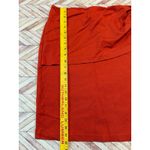 CAbi  Burnt Orange Solid Knit Maxi Skirt 14 Rayon Spandex Blend Elastic Waist Photo 6