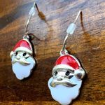 Handmade Santa Claus Earrings Chrismas Jewelry Dangle Hooks 1.25" L Shin… Photo 8
