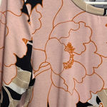 Liz Claiborne Imperfect dark floral top  small oversized short sleeved floral top Photo 1