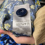 Susan Graver  Weekend Size 2X Button Front Tunic Blouse Floral Blue Kimono Boho Photo 1