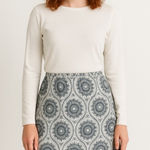 Requirements  Large Blue and White Skirt Women's Photo 0