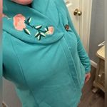 J Peterman Women’s Green Long Sleeve Embroidered Flowers Blazer Jacket Small Size XXS Photo 11