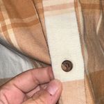 Universal Threads Universal Thread Women's Plaid Button-Down Shirt - Tan and Cream Photo 3