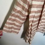 Loft  Open Lightweight Blazer Beige Cream Stripes Photo 6