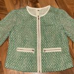 CAbi  women’s green tween jacket zip up, crop size 4,‎ spring, work, casual Photo 2