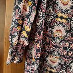 Loft  Medallion Dress Women’s Small Navy Pink V Neck Wedding Guest Date Spring Photo 1