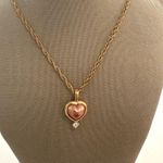 Gold tone Heart light pink Pendant Necklace Photo 1
