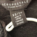 Aeropostale Semi Sheer Crochet Lace Cropped Blouse Black XS Y2K Photo 4