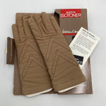 Isotoner Aris  Gloves Warm Lined Genuine Leather Detailing One Size 1980s Photo 0