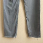 Calvin Klein Vintage 90s Blue Denim Leather Patch Fray Hem High Rise Mom Jeans Photo 9