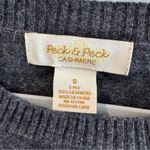 Peck & Peck  2 Ply 100% Cashmere Gray Zebra Sweater Small Photo 1