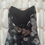 Lulus Chic Preciousness Black Floral Organza Bustier Maxi Long Dress Size Small Photo 7