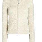 Isabel Marant Knit Amina Mohair-Blend Zip-Up Sweater in Cream/Gray XS(?) *FLAW* Photo 0
