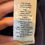 Soft Surroundings  Blue Floral Embroidered Boho Blouse Womens XS Casual Shirt Photo 7