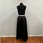 Bill Levkoff Classic Black Strapless Gown White Sash 8 Vintage VTG Photo 3