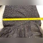 Travilla Vintage 80’s Black Tulle and Gold sparkle dress,‎ Long Sleeve, Size 10 Photo 7