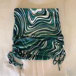 SheIn Marble Print Drawstring Hem Bodycon Skirt, Green/White/Blue, Size XS, NWOT Photo 7