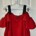 Umi Eason Red Cold Shoulder Short Ruffle Sleeve Dress L Size L Photo 2