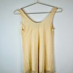 julie's closet Julie’s Closet Women’s Small Cream Sleeveless Tank Top Bow Accent Polka Dot Photo 6