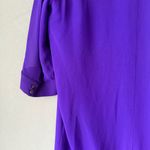 Helmut Lang  sz M‎ purple button shift 100% silk dress Photo 8
