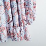 Anthropologie Jun & Ivy Paisley Ruffle Long Sleeve Mini Dress Photo 4