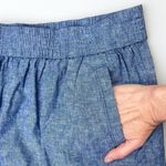Loft  Linen Blend Pull-On Chambray Pocket Skirt Photo 7