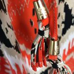 Vince Camuto Safari Tribal Caftan Top Oversized Boxy Scoop Neck Boho Blouse | M Photo 12