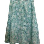 Tyler Boe Aqua Daisy Floral Midi Skirt Cottage Fairy Coastal Granddaughter Sz 8 Blue Photo 0