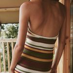 ZARA Striped Halter Mini Dress Photo 9