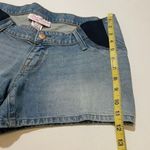 Isabel Maternity NWT 4  Under Belly Light Wash Denim Maternity Jean Shorts New Photo 6