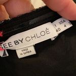 See By Chloe  Gold Black Metallic Strapless Dress Photo 7