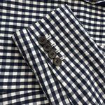 J.Crew Gingham Check Blazer Blue White Tuxedo Lapel Professional Womens Size 2 Photo 6