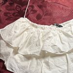 ZARA  White Ruffled Off-Shoulder Top Photo 4