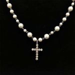 Pearl Cross Necklace Photo 3
