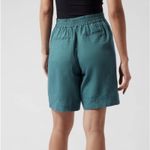 Athleta Playa Linen Bermuda Shorts Borealis Green Size 2 Photo 1