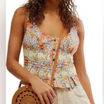 Free People New NWT  Kianna Floral Eyelet Tank Photo 0