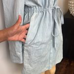 Adam Lippes  chambray knee-length long sleeve Shirt Dress 10 Photo 3