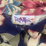 Vintage Randi Shirt Blue Pink Flower Detail Button Up Short Sleeve Collared Size XXL Photo 7