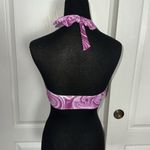 PURPLE FUNKY PSYCHEDELIC HALTER BIKINI TOP Photo 1