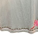 Spartina 449 Cotton Seafoam Green Embroidered Midi Dress Floral Cottage Sz S Photo 9