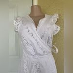 J.Crew  White Eyelet Midi Dress Photo 3