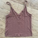 American Eagle 2  Women’s Cropped Tank Tops Size Small / White and Rust Photo 5