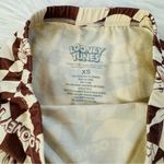 Looney Tunes  brown and white checkered mini high waist skirt Photo 2